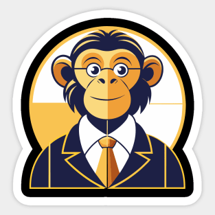 Suave Ape: Modern Style Icon Sticker